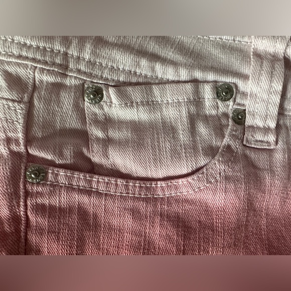 Lazer Jeans Ombré White to Dark Mauve Pink Size 13 Skinny Jeans Low Waist - Picture 6 of 9